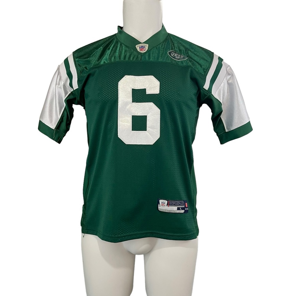 Mark Sanchez New York Jets Jersey Reebok Youth L Green #6 On Field (227)